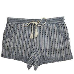 Anthropologie Lilka Shorts M Blue Striped